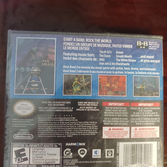 Rock Band 3 Nintendo game new sealed